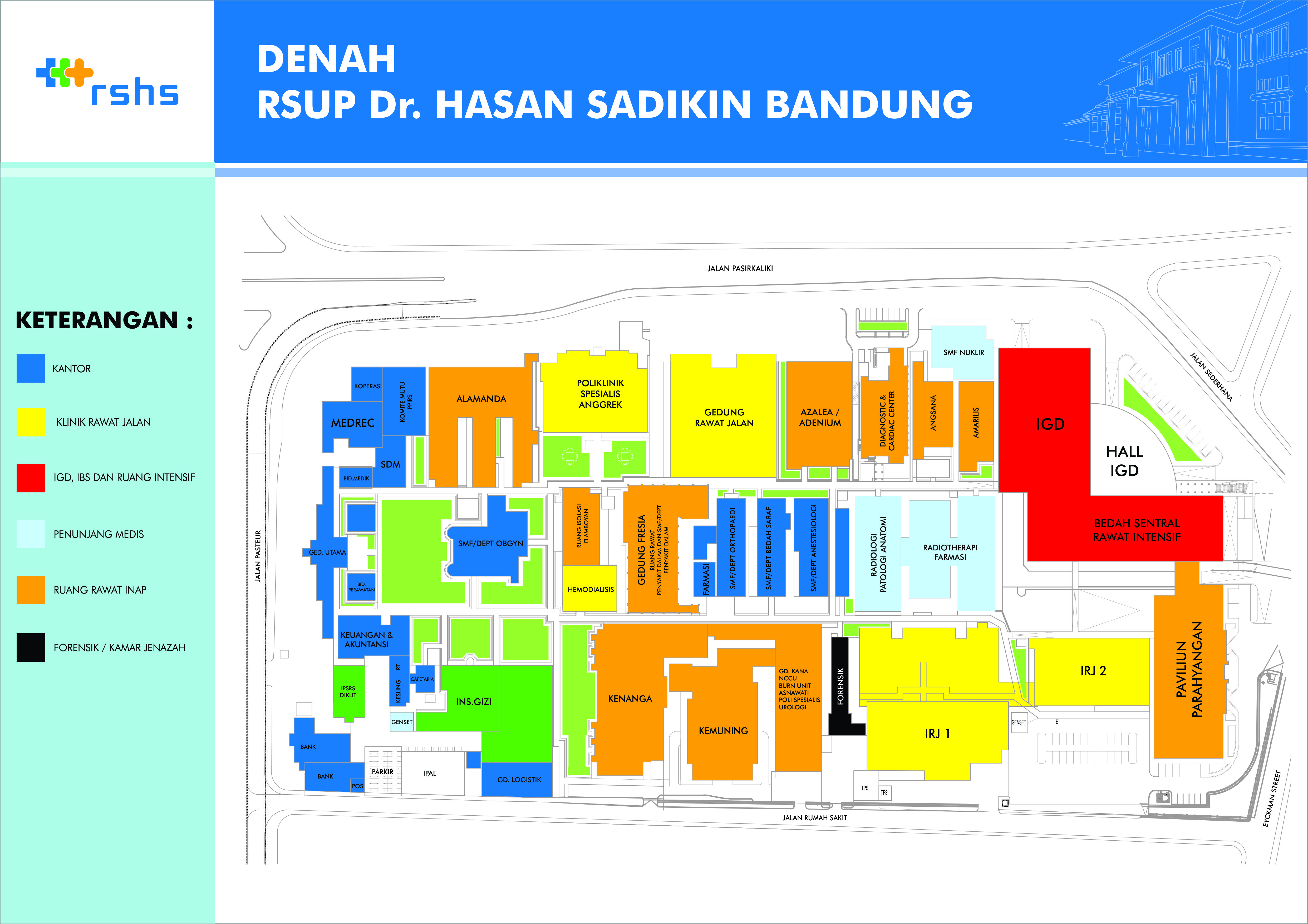 Lokasi Rumah Sakit Dokter Hasan Sadikin Bandung